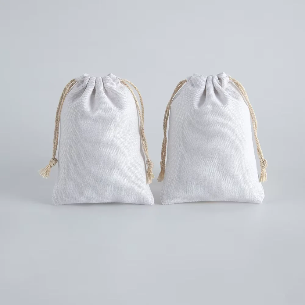 10Pcs Natural White Cotton Drawstring Pouches  Jewelry Packaging Bags for Necklaces Bracelets for Wedding Favors &Daily  Storage