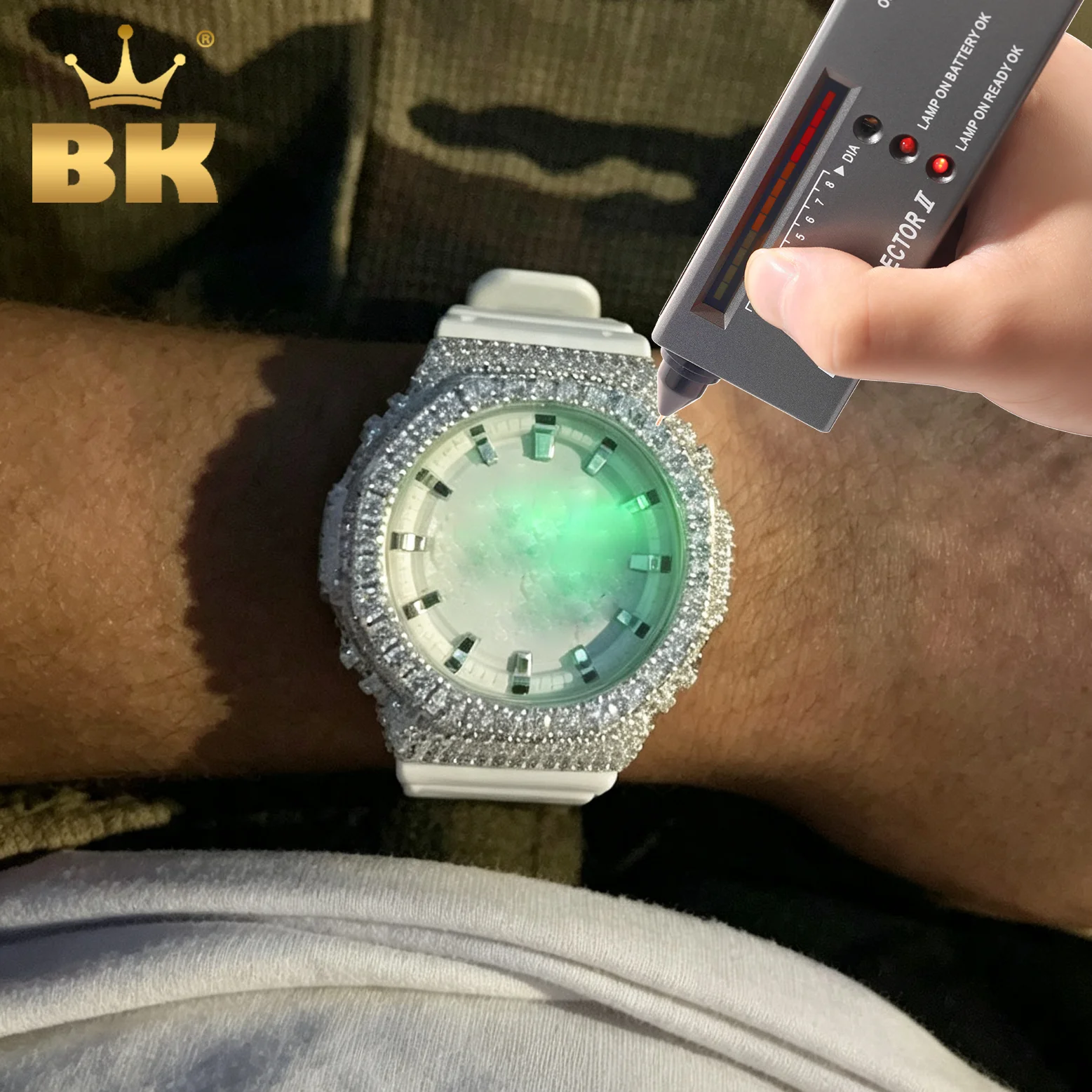 THE BLING KING Luxury GA2100 Watch Case Iced Out Full Micro Pave Moissanite Mod Watch Case Bezel Crystal Replacement Watch Acce
