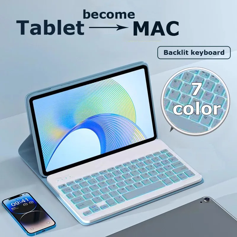 

Keyboard with Case for Xiaomi Redmi Pad 2 2025 11 Inch Wifi Se 11 10.61 for Xiaomi Pad 5 Pro 6 Pro 11" Backlit Wireless Keyboard