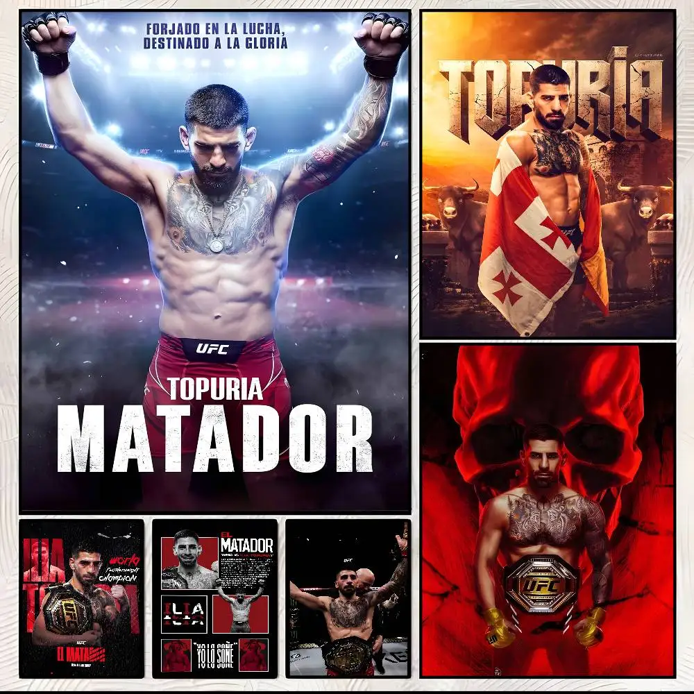 Mixed Martial Athlete I-Ilia TopuriaS Poster art sticky wall waterproof home living room bar aesthetic decoration
