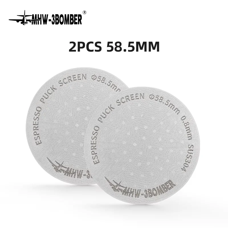 MHW-3BOMBER 51/53/58.5mm Puck Screen 0.2/0.8mm Metal Herbruikbaar Koffiefilter voor Espresso Portafilter Mandje Koffie Accessoires