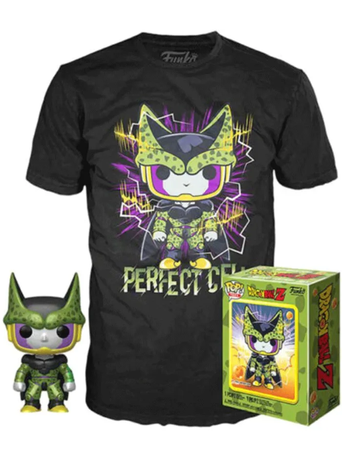 Funko Pop and T-shirt Perfect Cell Dragon Ball Z Special Edition Metallic 13