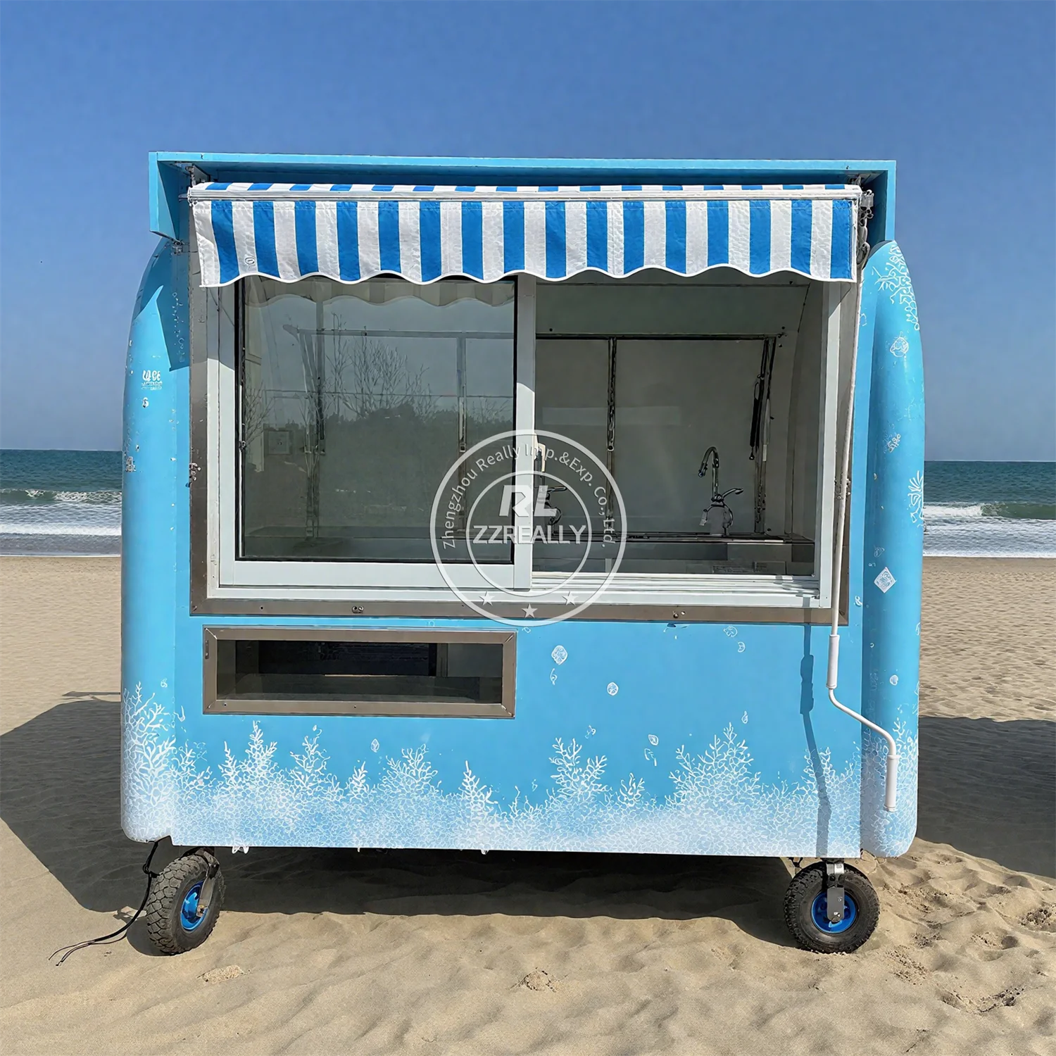 

Street Concession Food Trailer Van Mobile Coffee Juice Bar Snack Ice Cream Cart Fast Food Truck Cart With Kitchen Equipment