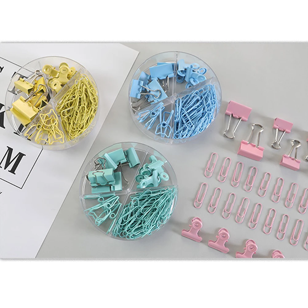 

2 Sets Metal Dovetail Heavy Duty File ganizer Paper Holder Bright Color Office Study Stationery Supplies Clamp Paper Clips