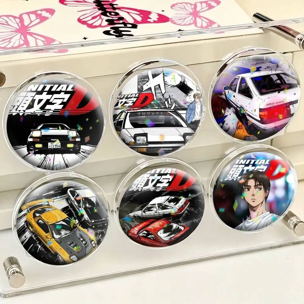 Hot Anime Initial D AE86  25mm 32mm 44mm 58mm 75mm Brooches Badges Pins for Accessories Gift
