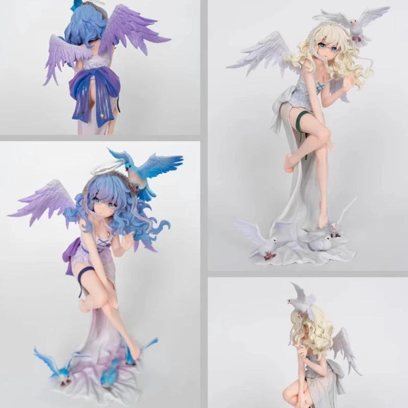 

Оригинальная фигурка «Красивая девушка Ариэль», «Маленький ангел-Ариэль с белыми голубями», двухцветная модель, украшение для рабочего стола, подарок