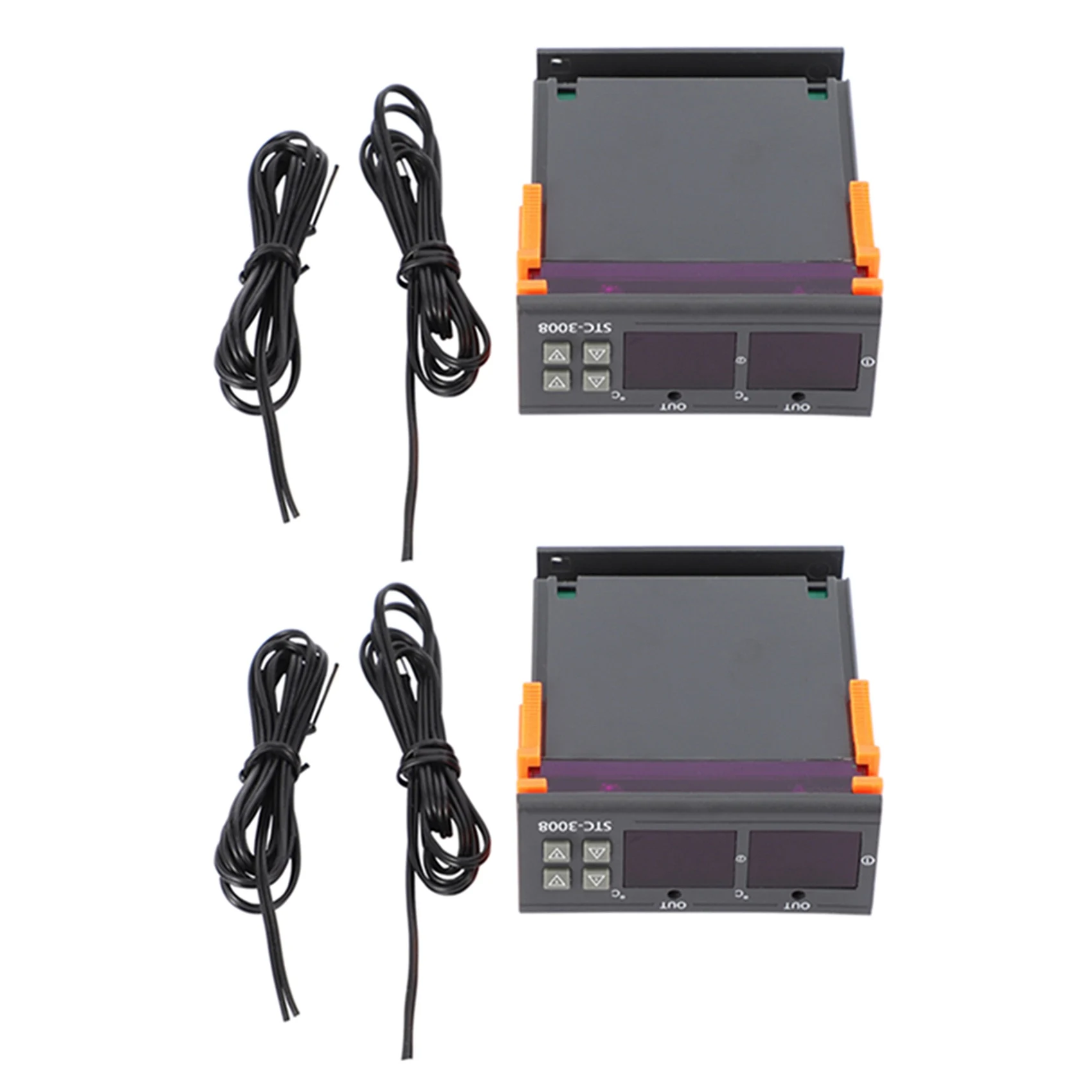 

2X Stc-3008 110-220 В двойной цифровой термостат, регулятор температуры для инкубатора, термостат, осушитель, гигростат-AT64