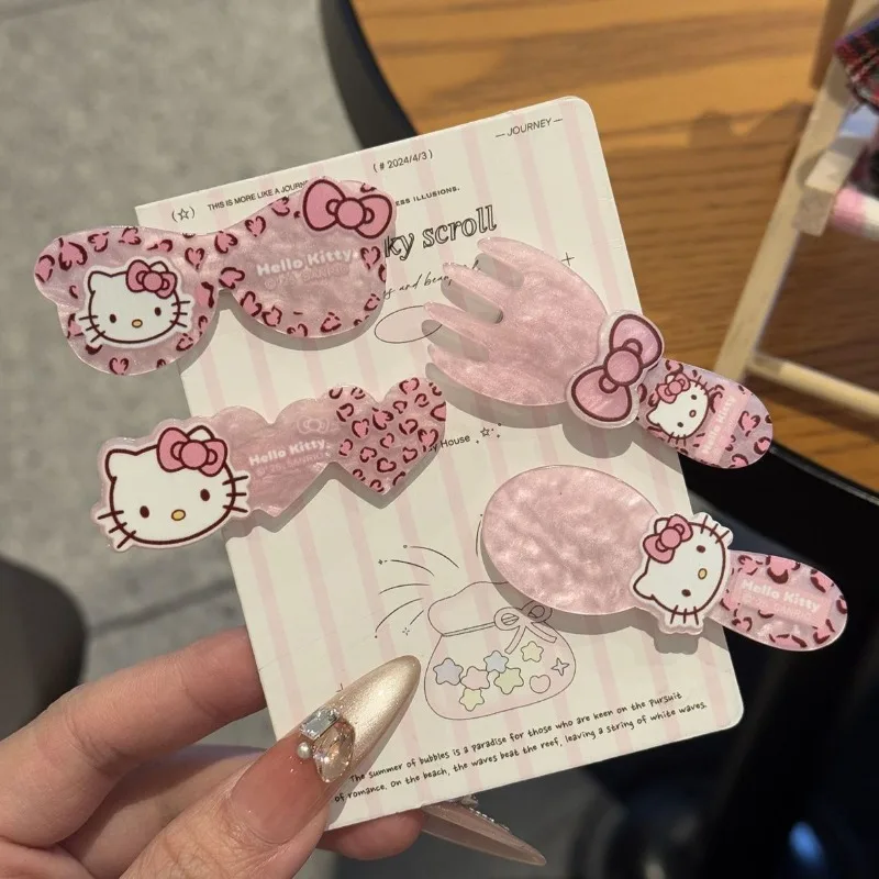 

Hello Kitty Pretty Duckbill Hair Accessory Sanrio Series Hair Accessories Cute Fork Hairpin Delicate Gift Gift for Children
