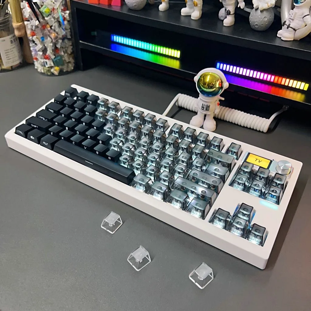 

131 Keys Profile Side Print PBT Keycaps OEM Profile PC Transparent Keycap RGB Backlit for Cherry MX Mechanical Gaming Keyboard