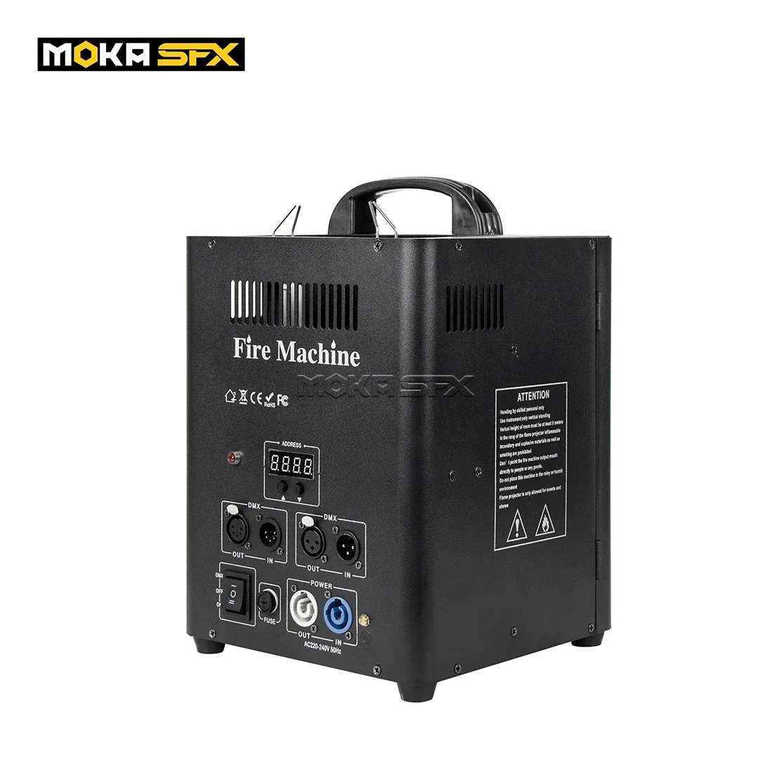 Imagem -03 - Moka Sfx Double Head Fire Machine 4m High Flame Machine Fire Projector para Stage Fire Effect Show