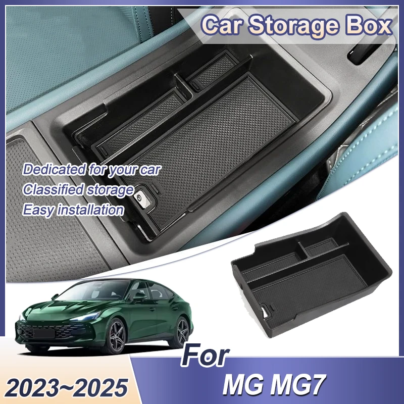 

For MG MG7 2023 2024 2025 Armrest Storage Box Center Console Organizer Containers Interior Tools Parts Car Supplies Accessories