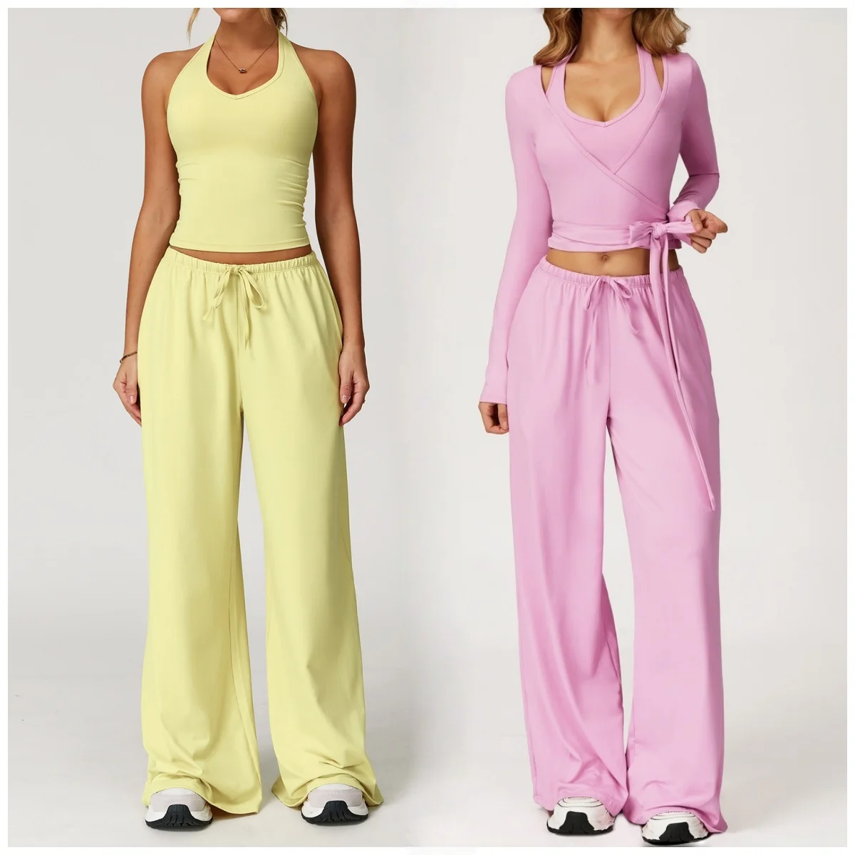 

Yoga Suit High Waist Peach Hip Brushed Backless Quick-Dry Camisole Pants Set Casual Running Workout Clothes Gym Sportswear