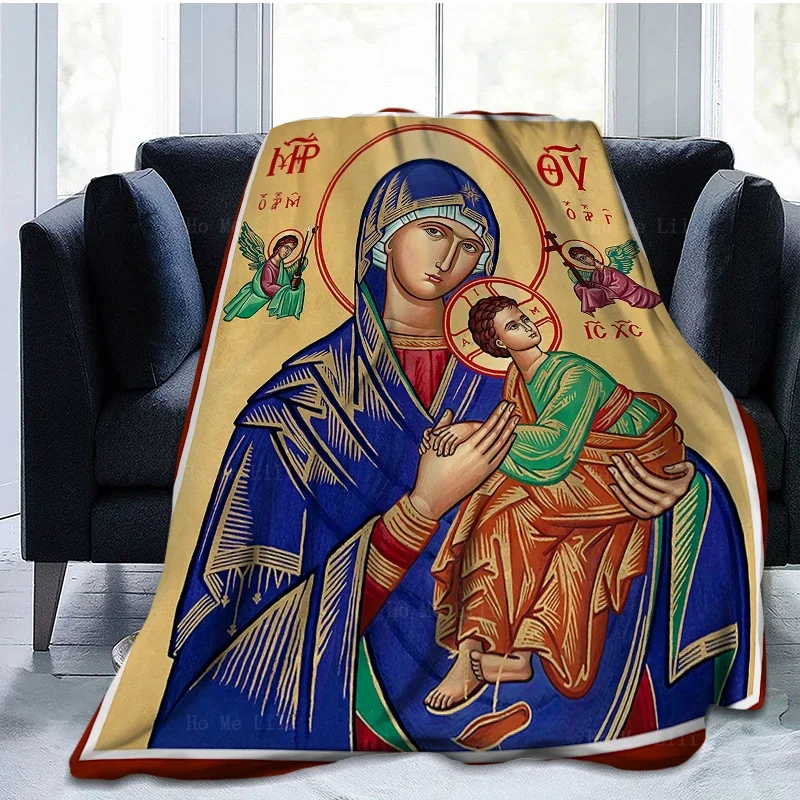 The Ascension Of Jesus Christ Our Lady Of Perpetual Help Christian Art Cozy Flannel Blanket By Ho Me Lili Fit For All Seasons