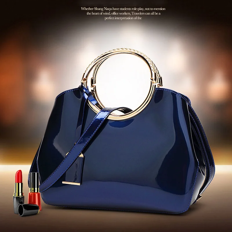 New Fashion Famous Brands Women Bag High Quality Women Handbags Patent Leather Ladies Cross Body Messenger Shoulder Bags