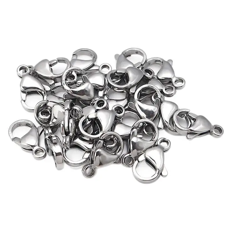 25 قطعة/الوحدة الفولاذ المقاوم للصدأ ربط مشبك DIY مجوهرات اكسسوارات