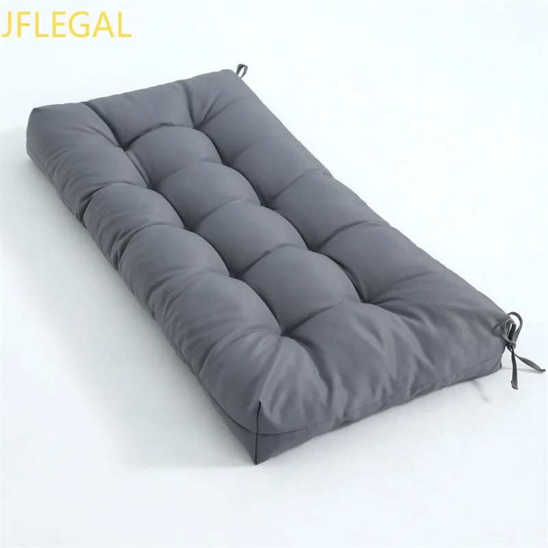 Bench Cushion Waterproof Sunproof With Ties PP Cotton Filled Solid Color Long Seat Pad For Patio Garden Wooden Bench Swing