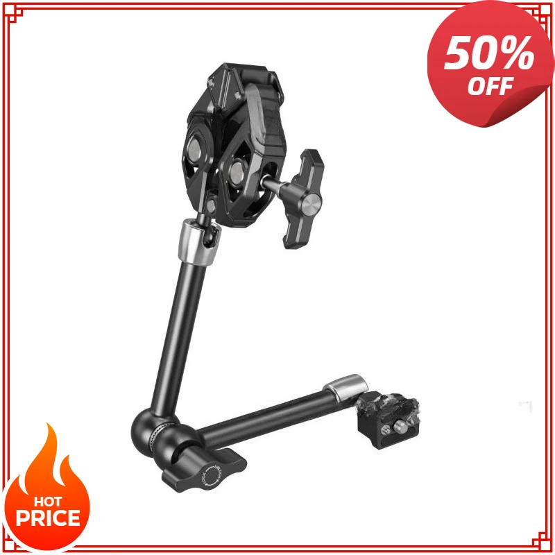 

For 360° Adjustments for Action Cameras Monitors Magic Arm with Crab-Shaped Clamp W 1/4"-20 Screw Ball Head