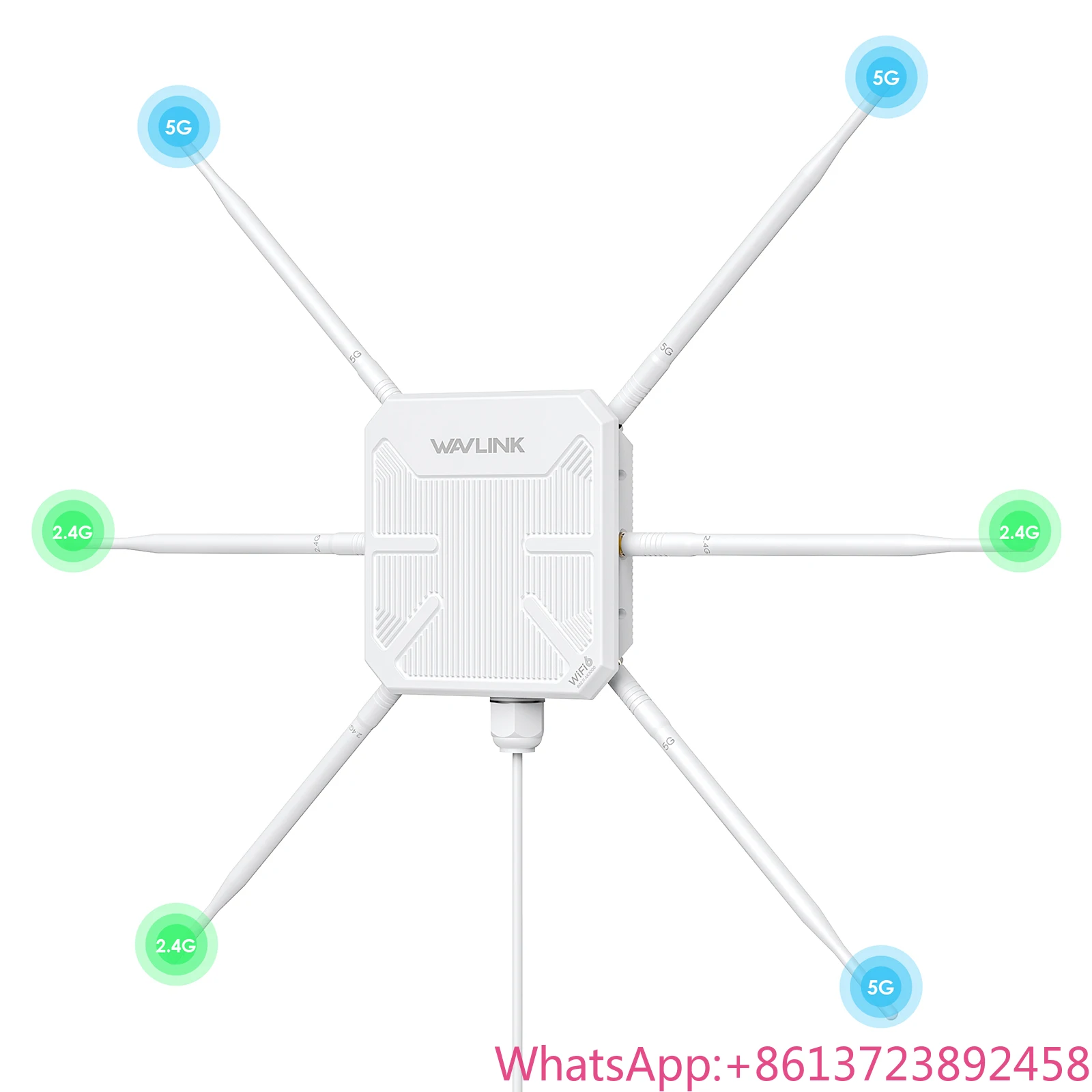 2025/WL-WN588HX3 Aerial HD9S Wavlink Wifi6 Outdoor Access Point Mesh Repeater W…