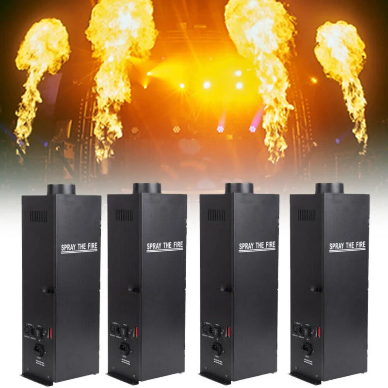 

4pcs DMX512 Flame Spraying Projector 200W Stage Projector Fire Effect Aerosol Flame DJ Stage Projector Machine Party