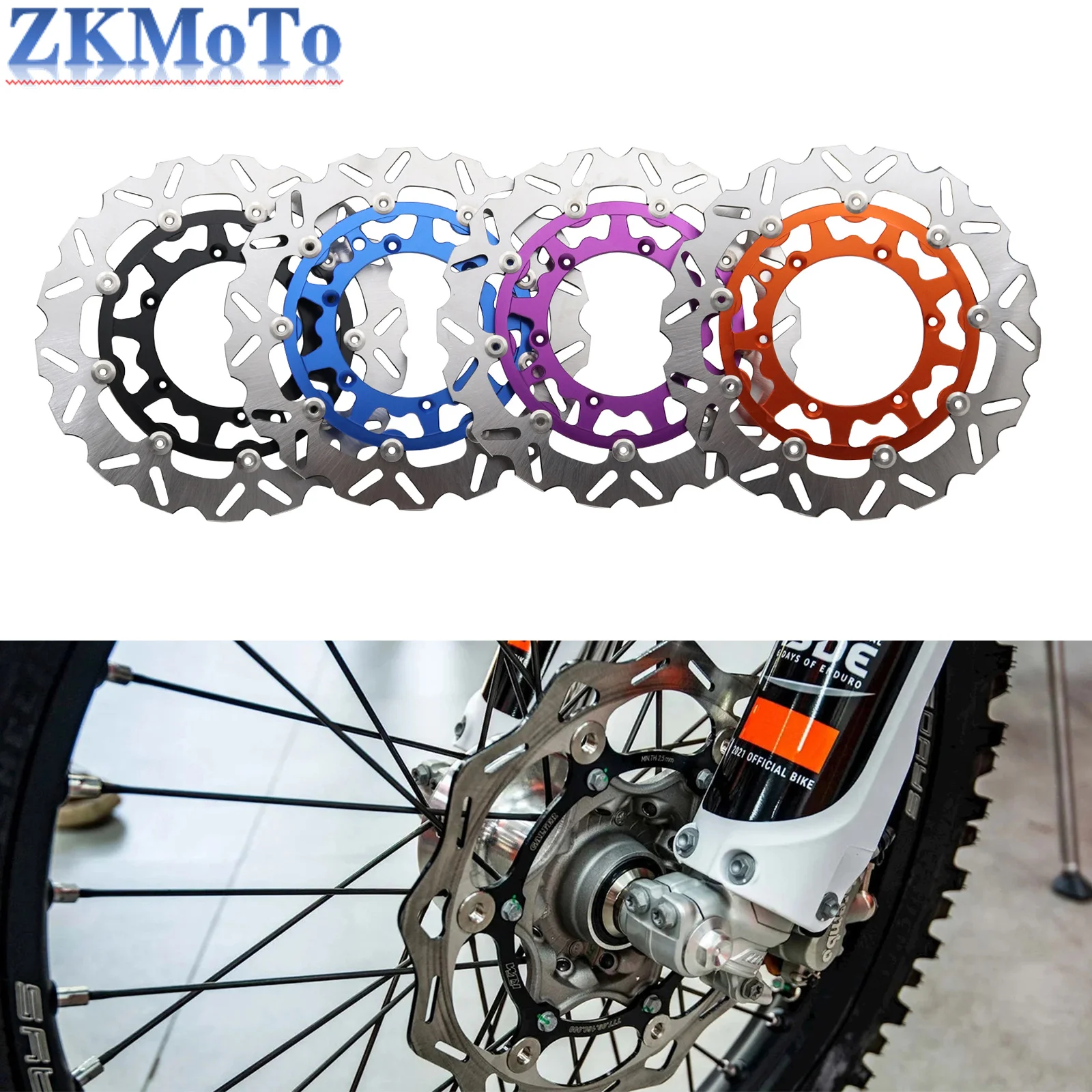 Motocross 320mm Front Brake Float Disk For KTM XC XCF XCW SX SXF EXC EXCF TPI Six Days For Husqvarna FE TE For GasGas 1994-2023