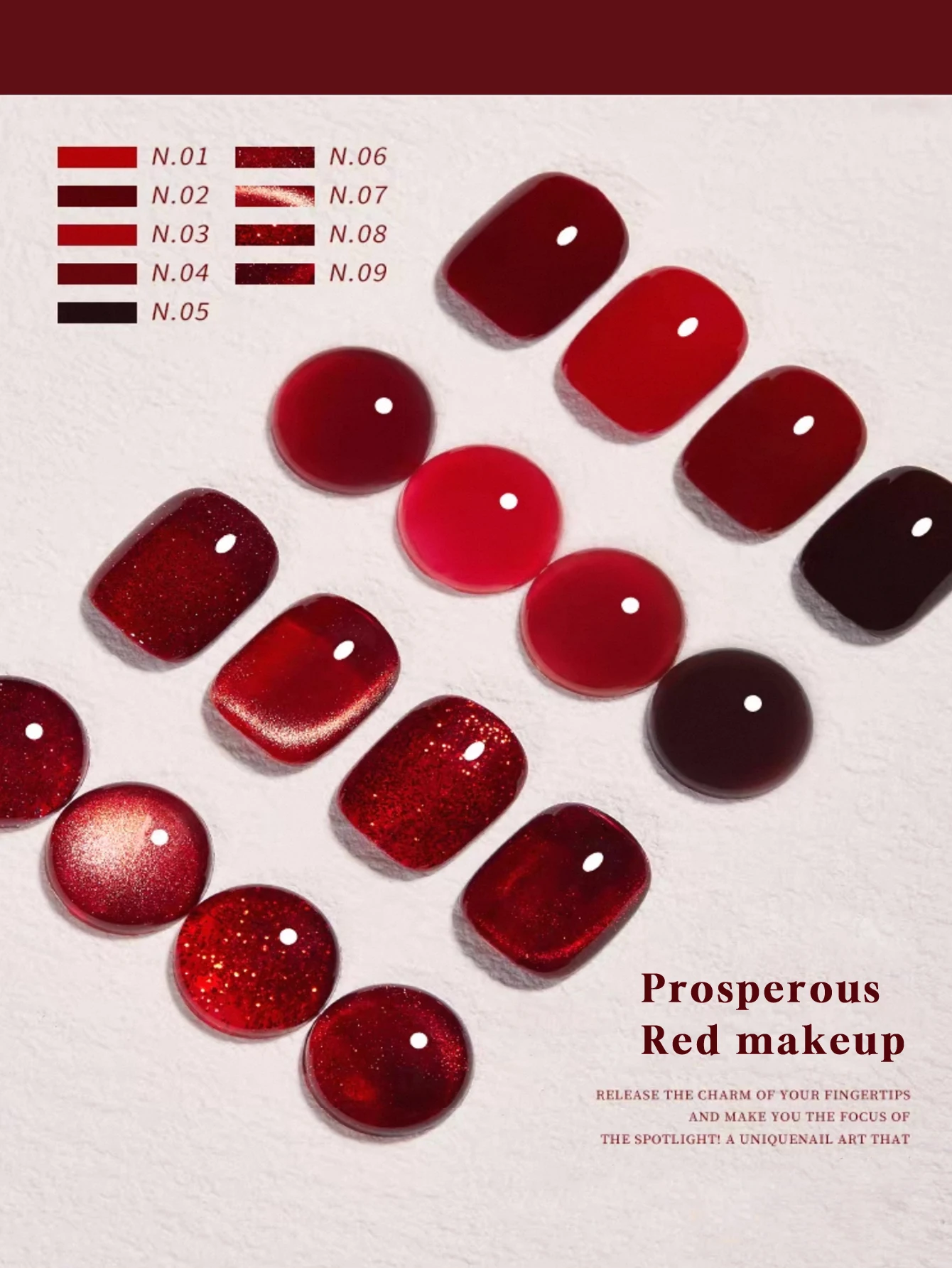 1/9 pièces 2025 nouvel an édition automne/hiver cerise vin rouge platine Fine paillettes écrasé diamant cristal oeil de chat Gel vernis à ongles