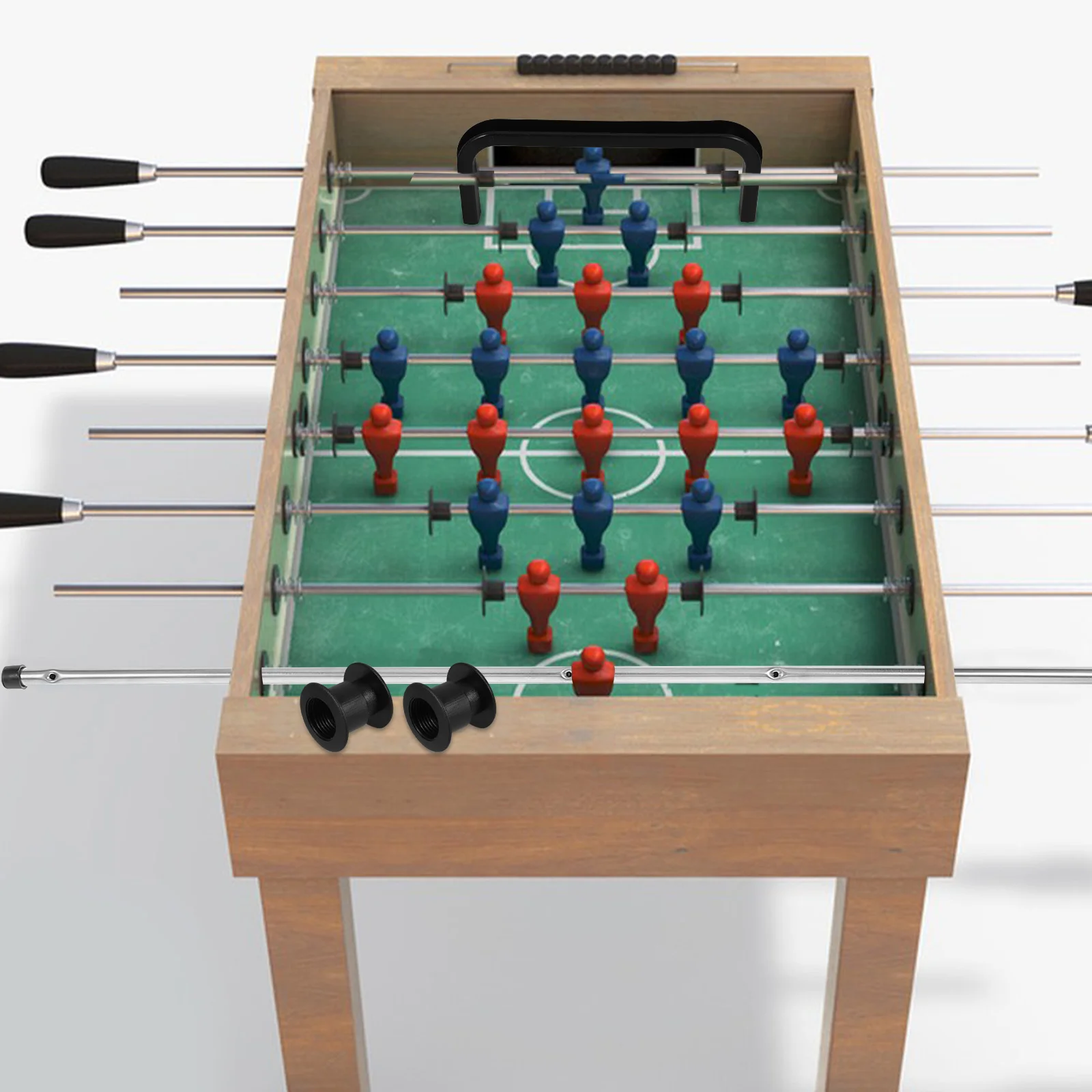 

16pcs Machine Bearing Foosball Rods Foosball Bearing Rods Black Abs 12mm Universal Replacement Table Bushings