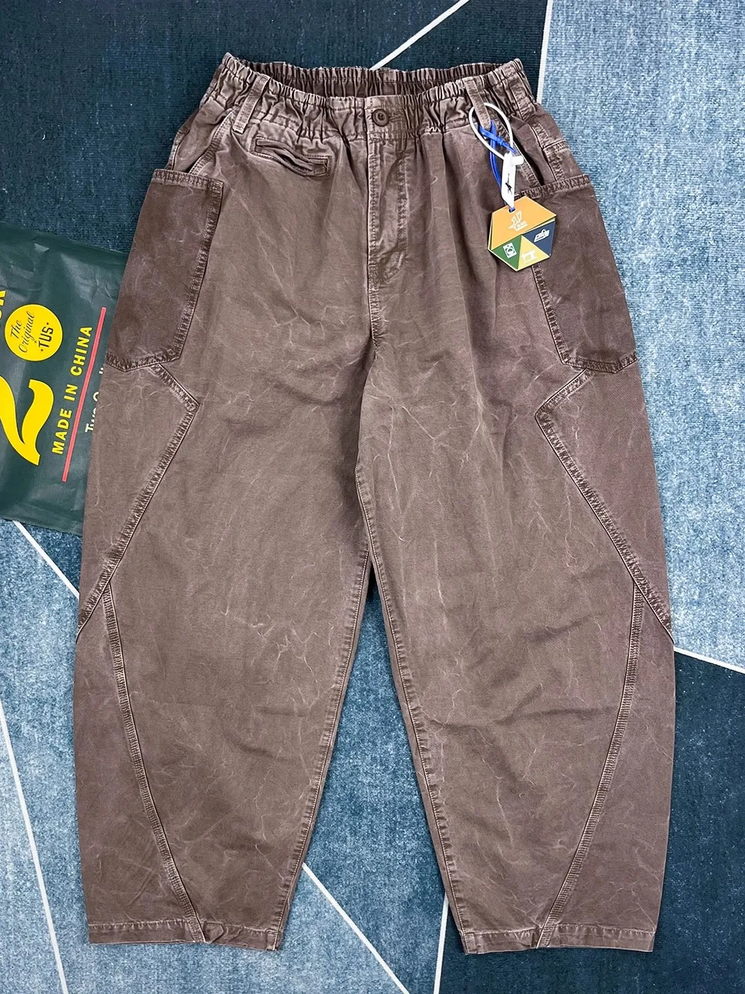 

Heavyweight Pure Cotton Wax Dye Workwear Casual Pants Men's American Retro Loose Straight Leg Trousers Fashionable Versatile