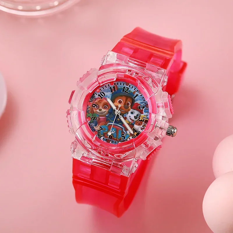 Relojes electrónicos luminosos de la patrulla canina para niños, relojes de pulsera, juguetes Csrartoon Chase, reloj luminoso, regalos de cumpleaños para niños y niñas