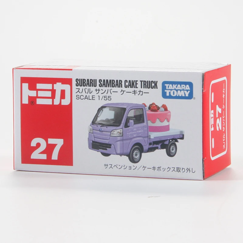 TAKARA TOMY Tomica NR 27 SUBARU SAMBAR CAKE TRUCK Legering Auto Speelgoed Motorvoertuig Diecast Metalen Model Cadeau voor Kinderen