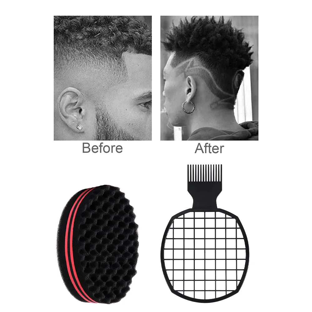 Barbershop Wave Shaped Hair Brush Set