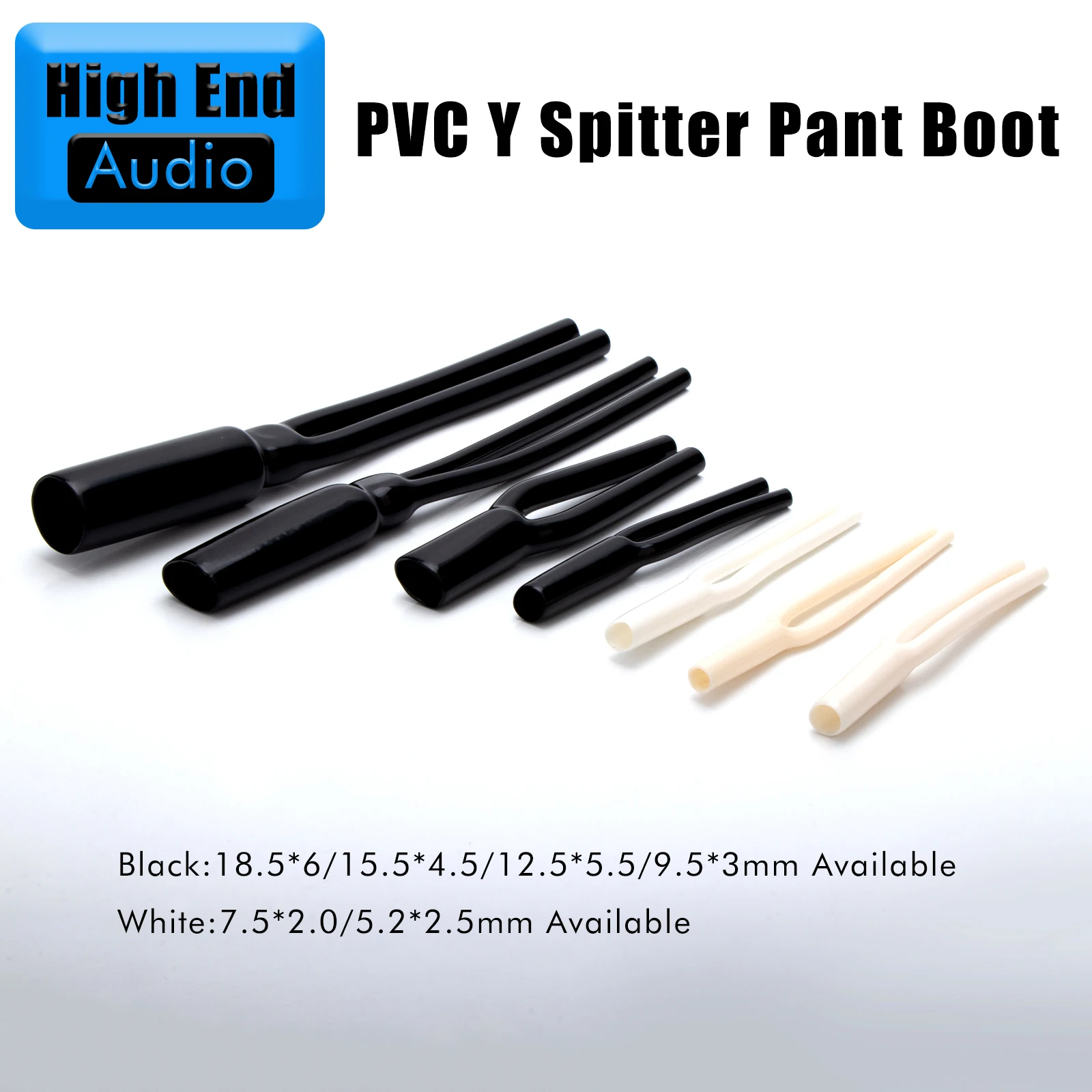 PVC Y Splitter Pant Boot Wire Boots Y-shaped Sleeve Tube Speaker Audio Cable Wire Pants 5.2mm 7.5mm 9.5mm 12.5mm 15.5mm 18.5mm