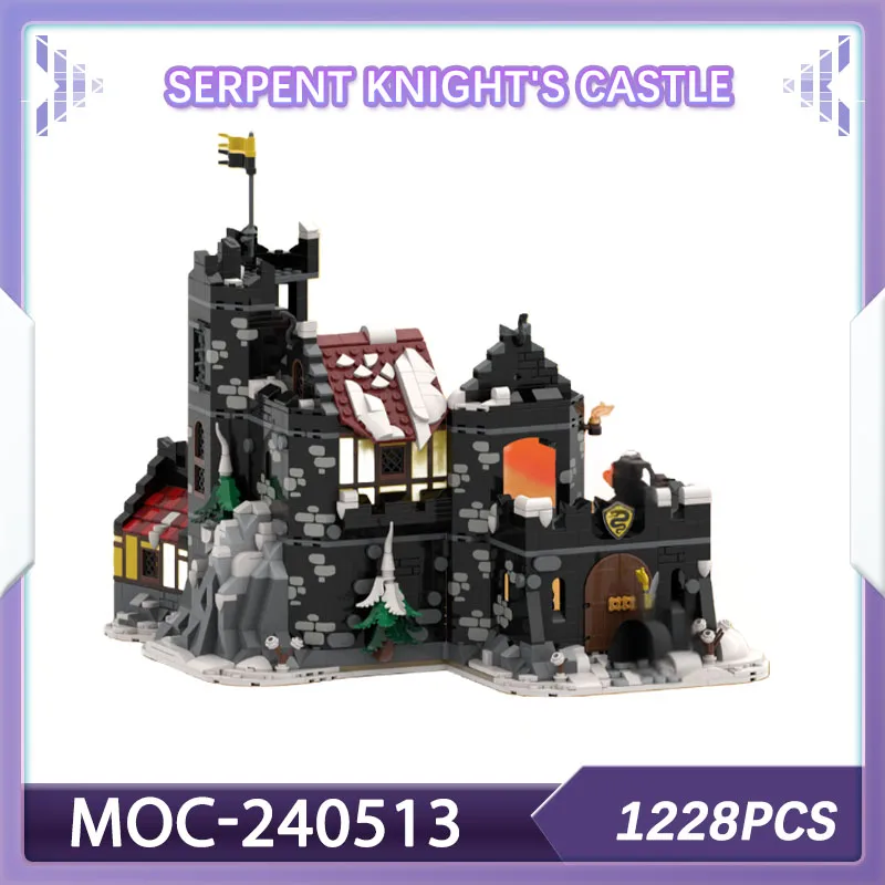 

Building blocks set Serpent Knight's castle adults bricks MOC-240513 Medieval castle House Decoration Christmas gift