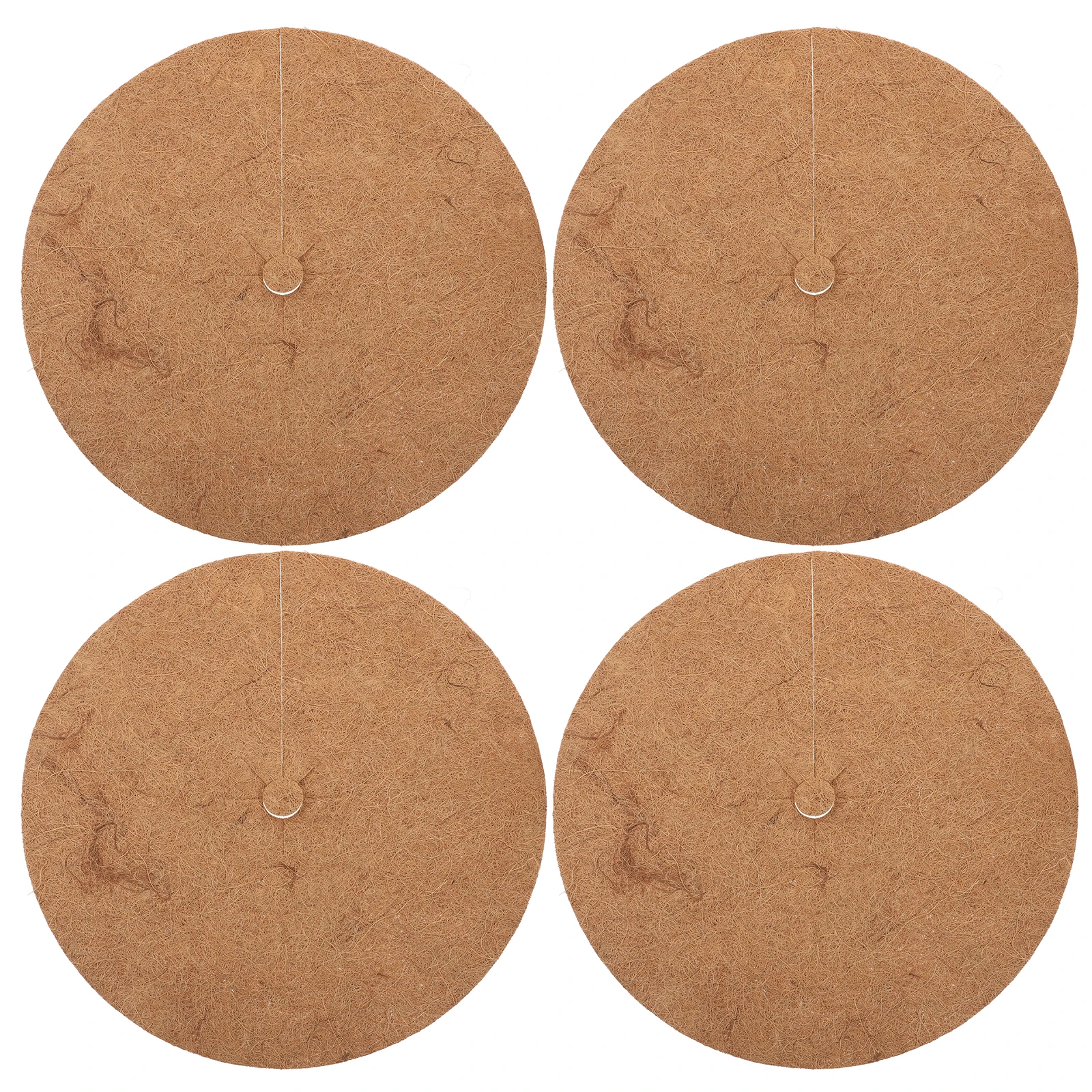 

4pcs Coconut Fiber Mat Garden Liner Tree Root Cover Weed Prevention Durable Thickened Coir Sheet Planter Filler Tree Trunk
