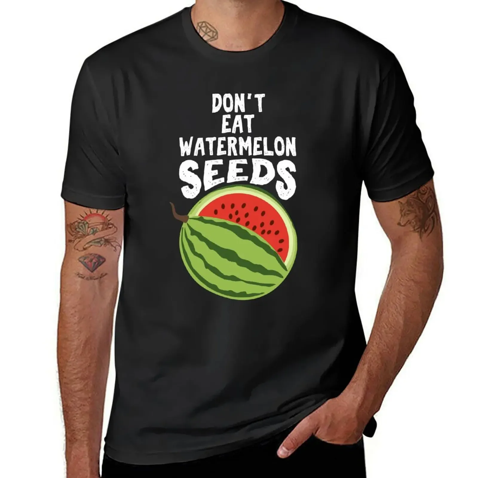 Don't eat watermelon seeds funny pregnancy announcement summer joke gift T-Shirt anime t shirts men t shirt