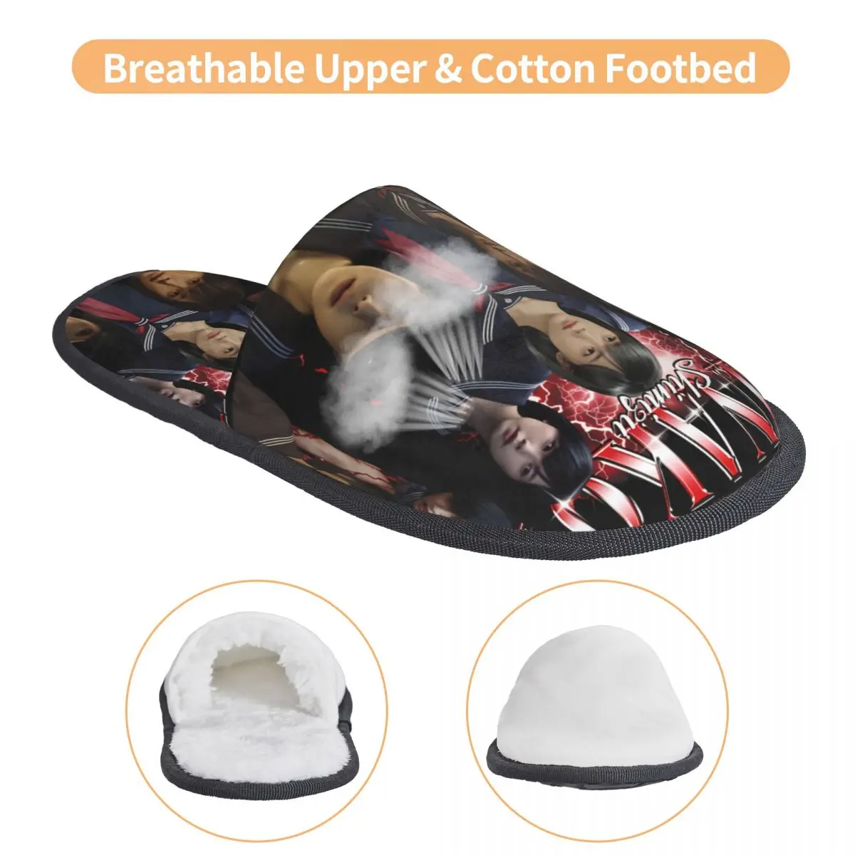 شبشب Hinako Shimizu Silent Hill F Home من القطن لغرفة النوم، شرائح مريحة من إسفنج الذاكرة مضادة للانزلاق #3