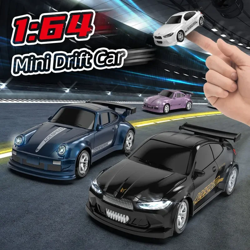 

1: 64 Four-Wheel Drive Rc Remote Control Car 2.4g Desktop Pocket Mini Simulation Drift Car Lighting