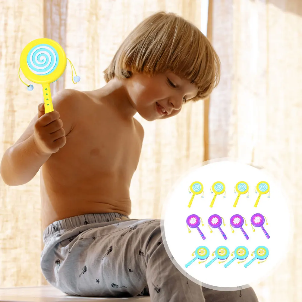 12 stuks creatieve baby rammelaar trommel educatief speelgoed baby handheld shaker vroege leren ontwikkeling Kid's coördinatie