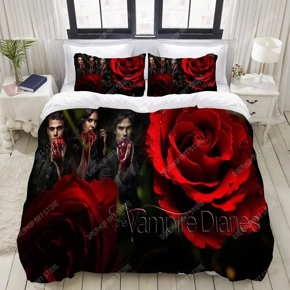 

The Vampire Diaries Bedding Set Paul Wesley Duvet Cover Set,3D HD Quilt Cover exquisite bed supplies set Multiple Sizes