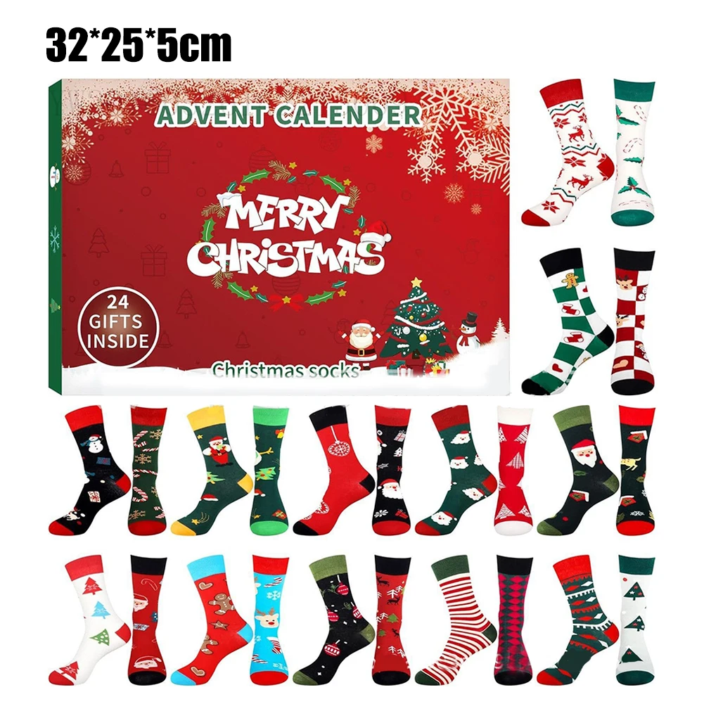 

Christmas Stocking Advent Calendar with 24 Days Countdown Featuring Holiday Socks for Winter Comfort and Seasonal Use