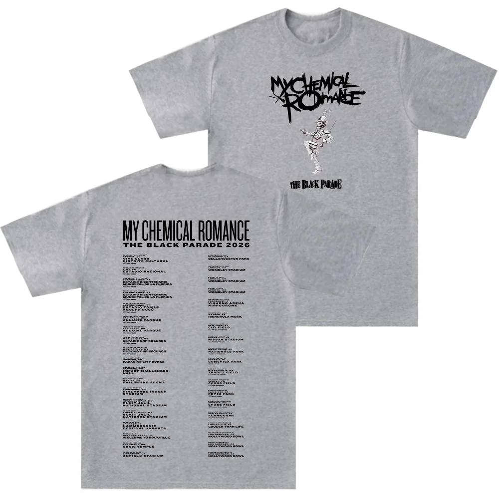 The Black Parade 2026 Tour T Shirts Rock Band My Chemical Romance Cotton Comfortable Clothes Women Men Trendy Graphic Tee Casual