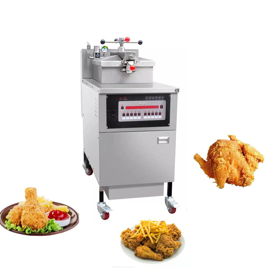Shineho Chicken Fryer  Anti-Rust Oil Filter System Stable Simplified Operation Electric Pressure Fryer