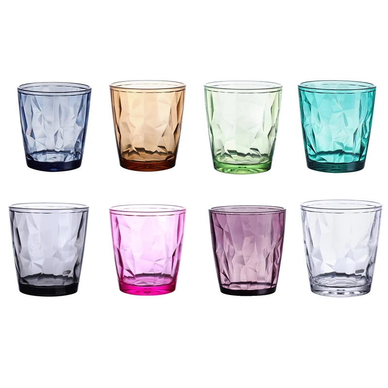 300 ml Acryl Trinkbecher Farbe Wasser Tasse Saft Gläser Tassen Für Trinken Tee Transparent Tasse Küche Esszimmer Bar Werkzeuge