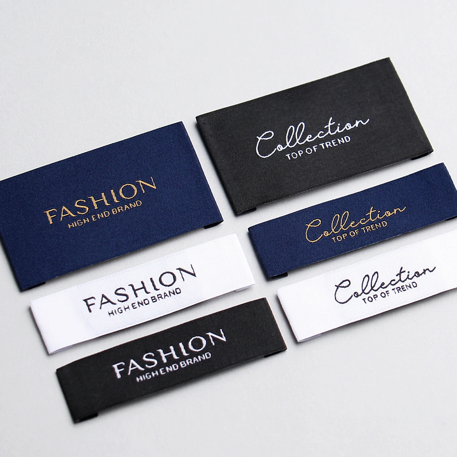Custom Woven Labels High Density Clothing Tags Wash Care Label Free Logo Design for Garment