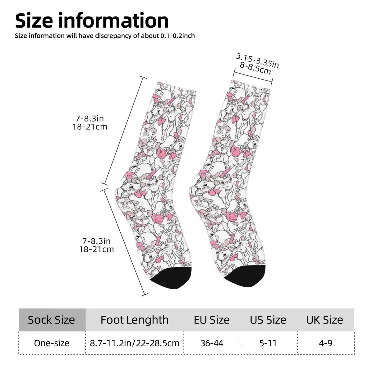 Medias Marie Cat MINISO para hombre, calcetines transpirables Harajuku, calcetines de diseño antideslizantes para ciclismo de otoño, Idea de regalo