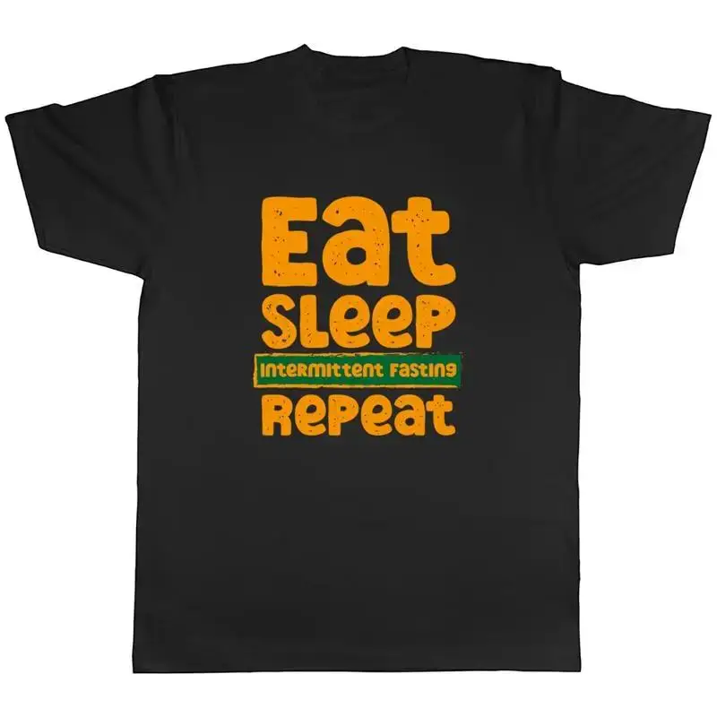 Eat Sleep Intermittent Fasting Mens T-Shirt Meal Timing Tee Gift