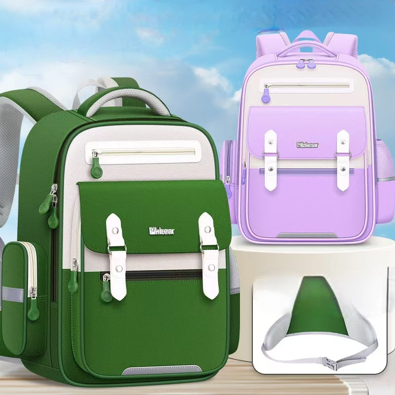 Lightweight School Backpack for Boys Girls Ergonomic Spine Protection Elementary Bookbag