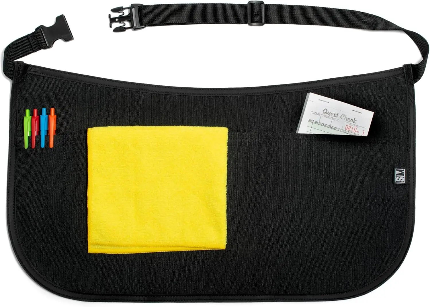 

Waterproof Server Apron with Buckle, Stainproof Waist Apron for Waiters, Waitresses, Adjustable Fit