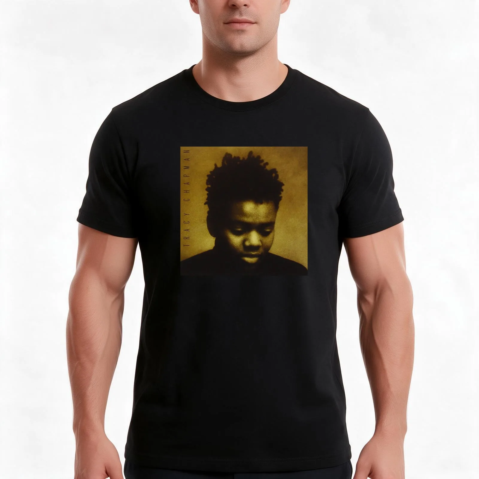Tracy Chapman T-Shirt, Summer Casual Cotton Tee, Oversized Streetwear Tops, Vintage Graphic Print, Loose Fit Short Sleeve