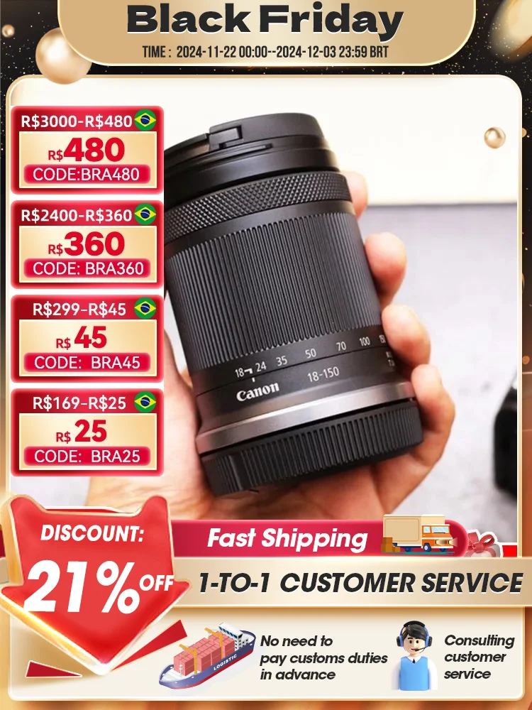 Canon RF-S 18-150 MM F3.5-6.3 IS STM APS-C Mirrorless Digital Camera Lens Standard Zoom Lens For R7 R10 RF18150 New Listing