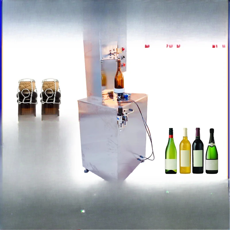 

Manual Champagne Stringing Machine Sparkling Wine Screwing Machine Small Semi-Automatic Cocktail Sleeve Sealing Machine